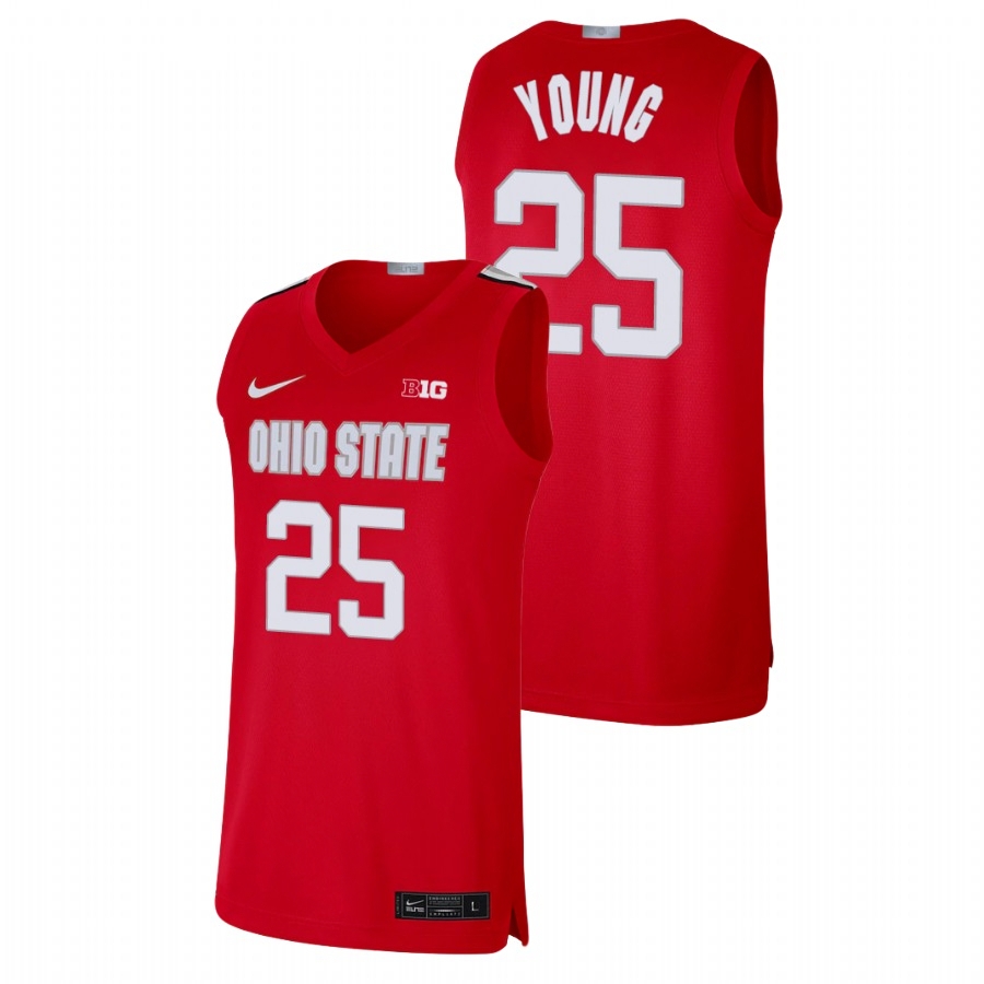 Ohio State Buckeyes Men's NCAA Kyle Young #25 Scarlet Alumni Limited College Basketball Jersey SVB8249VQ